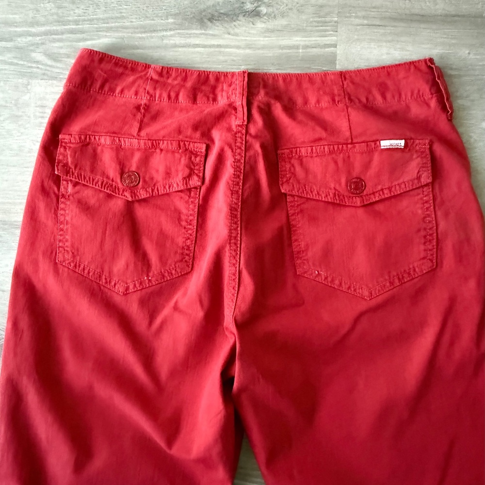 MOTHER Women’s Red No Zip Misfit Jogger Pant Size 26 Casual Travel - Picture 4 of 10